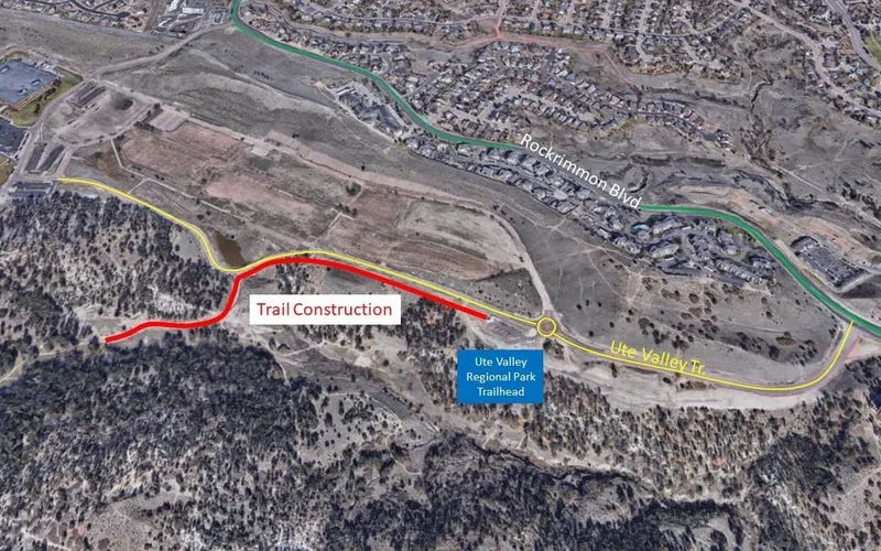 Construction on Ute Valley Park Regional Trail
